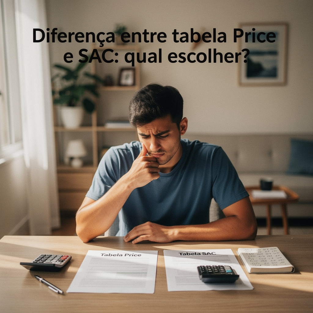 Diferença entre tabela Price e SAC, qual escolher